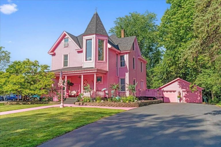 Charming Pink Mansion with Endless Possibilities in Historic Hudson